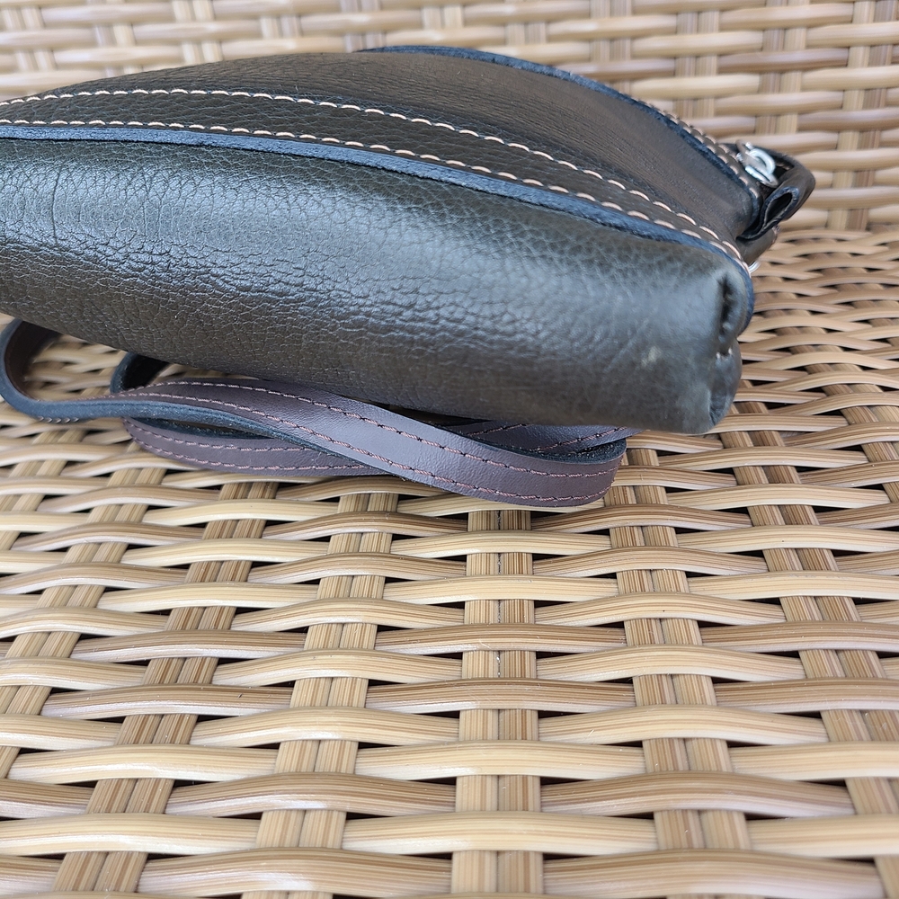 Cartera Bandolera Brown Leather Crossbody Bag Small - Picture 10 of 15